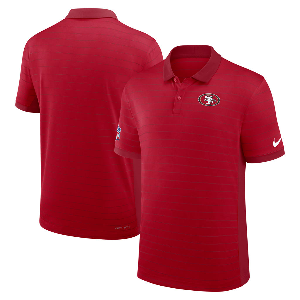 NFL San Francisco 49ers Nike 2025 Dri-Fit Striped Polo - Red