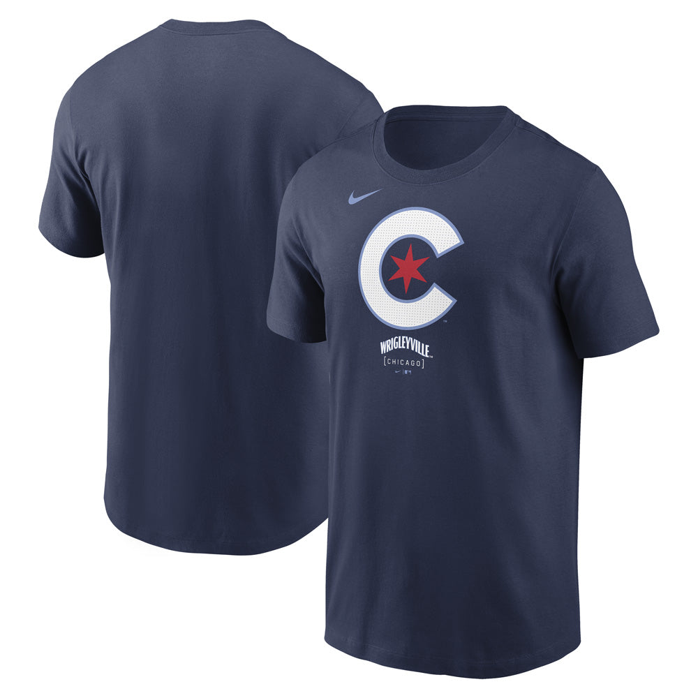 MLB Chicago Cubs Nike City Connect Logo Essential T-Shirt - Navy