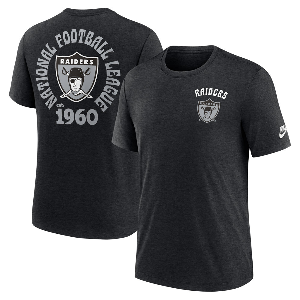 NFL Las Vegas Raiders Nike 2-Hit Tri-Blend T-Shirt - Black