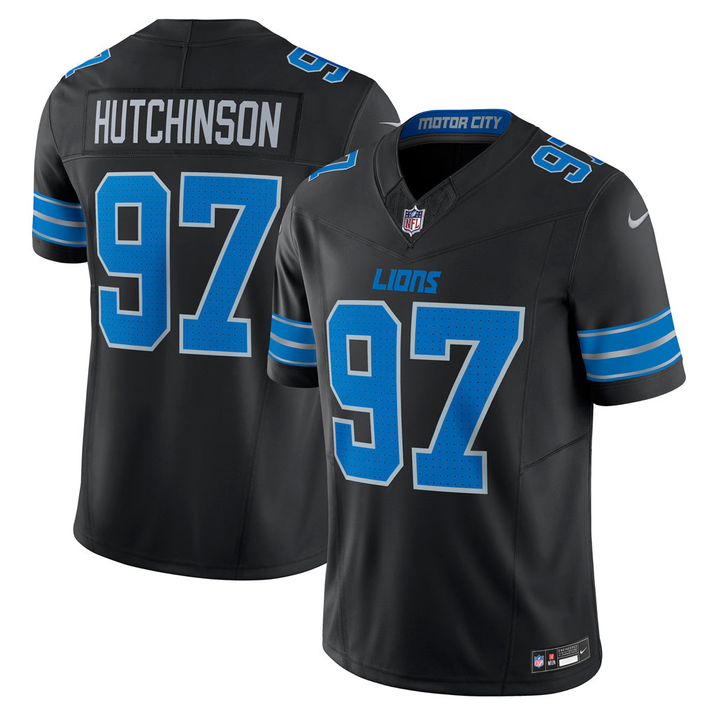 NFL Detroit Lions Aiden Hutchinson Nike Alternate Vapor Limited Jersey - Black