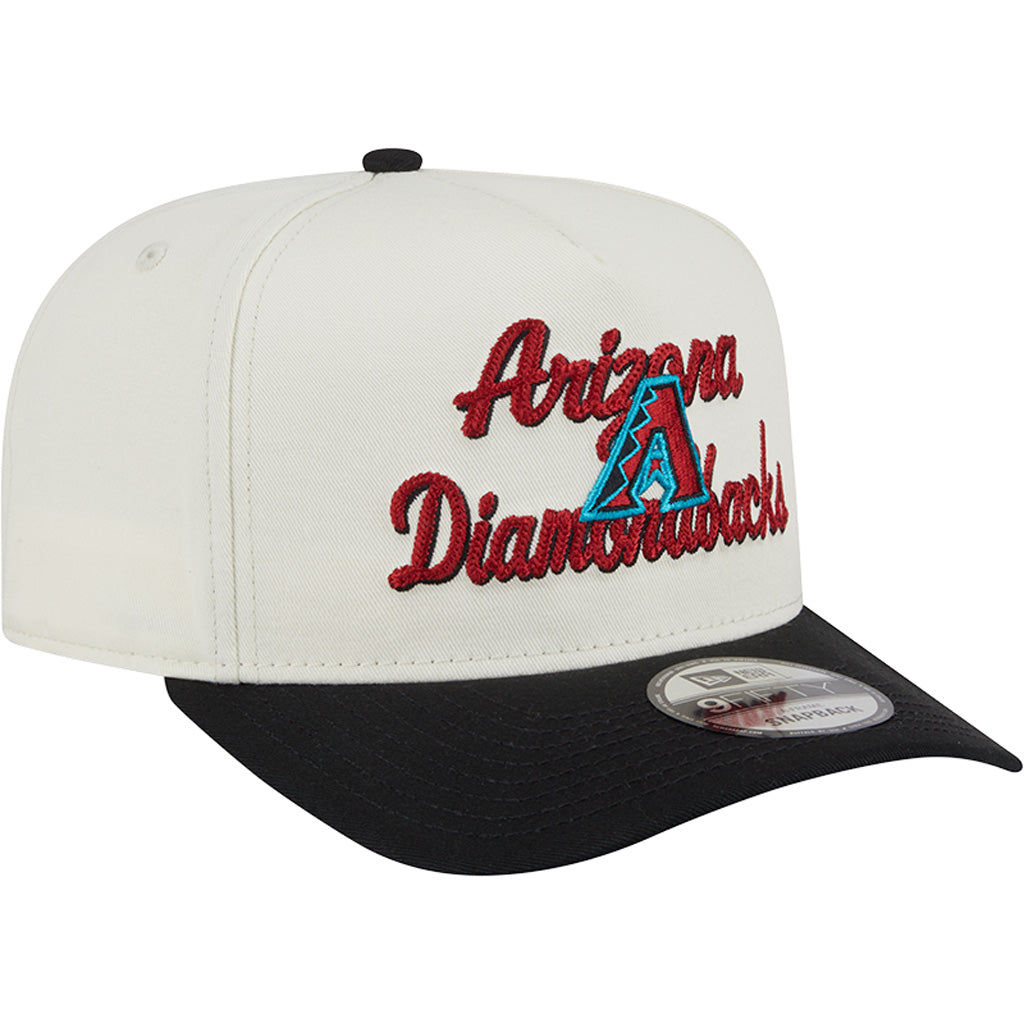 MLB Arizona Diamondbacks New Era Chainstitch Two-Tone 9FIFTY A-Frame Snapback Hat - Cream