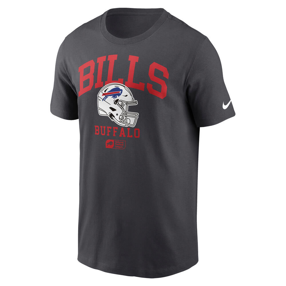 NFL Buffalo Bills Nike Helmet Stack Essential T-Shirt - Charcoal