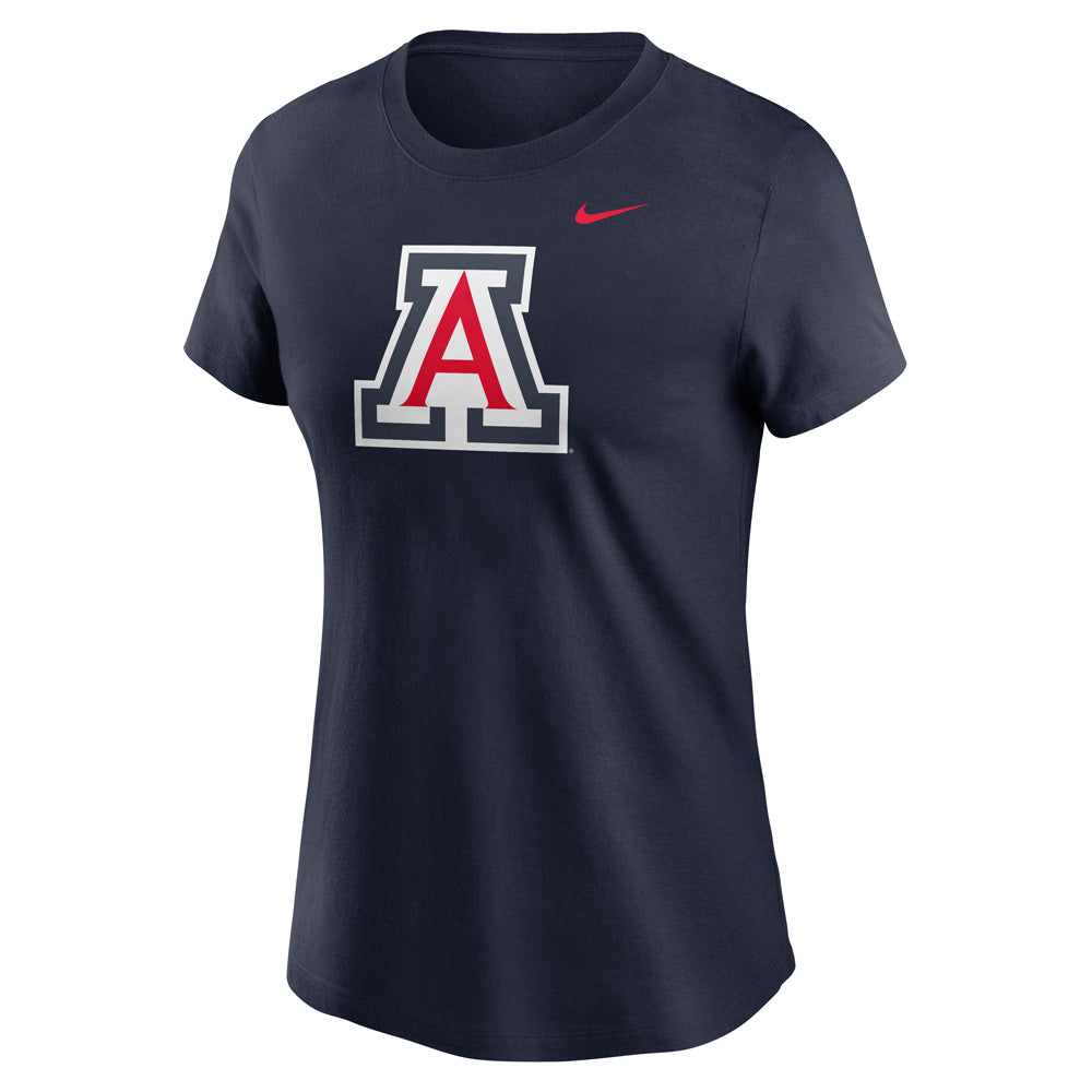 NCAA Arizona Wildcats Women's Nike Cotton Essential Logo T-Shirt - Navy