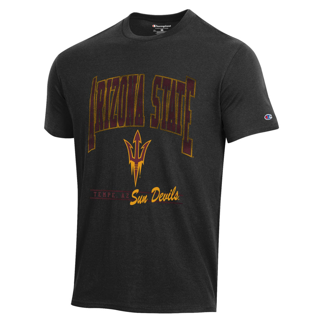 NCAA Arizona State Sun Devils Champion Mixed Media T-Shirt - Black