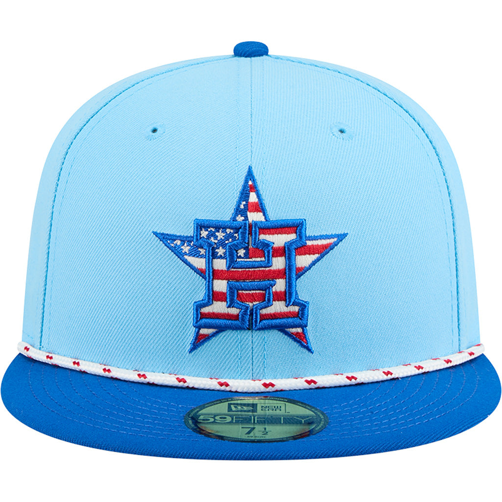 MLB Houston Astros New Era 2025 4th of July 59FIFTY Fitted Hat - Blue