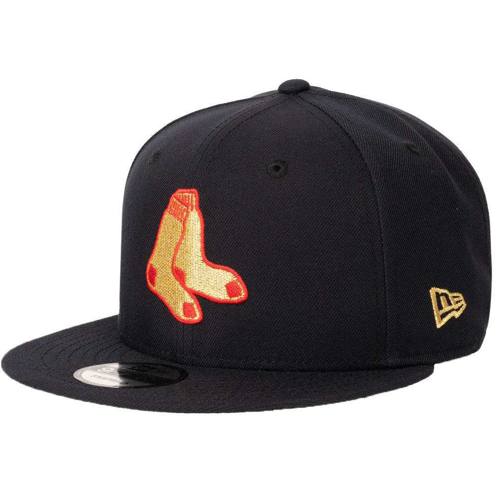 MLB Boston Red Sox New Era Team Gold 9FIFTY Snapback Hat - Navy