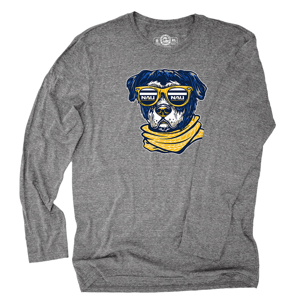 NCAA Northern Arizona Lumberjacks The Duck Company Hound Long Sleeve T-Shirt - Gray
