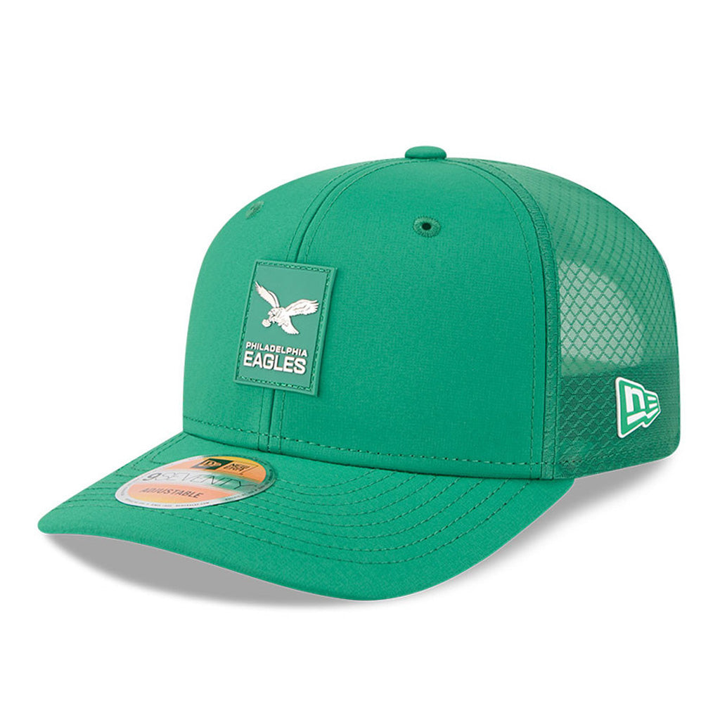 NFL Philadelphia Eagles New Era 2025 Sideline 9SEVENTY Stretch-Snapback Hat - Green