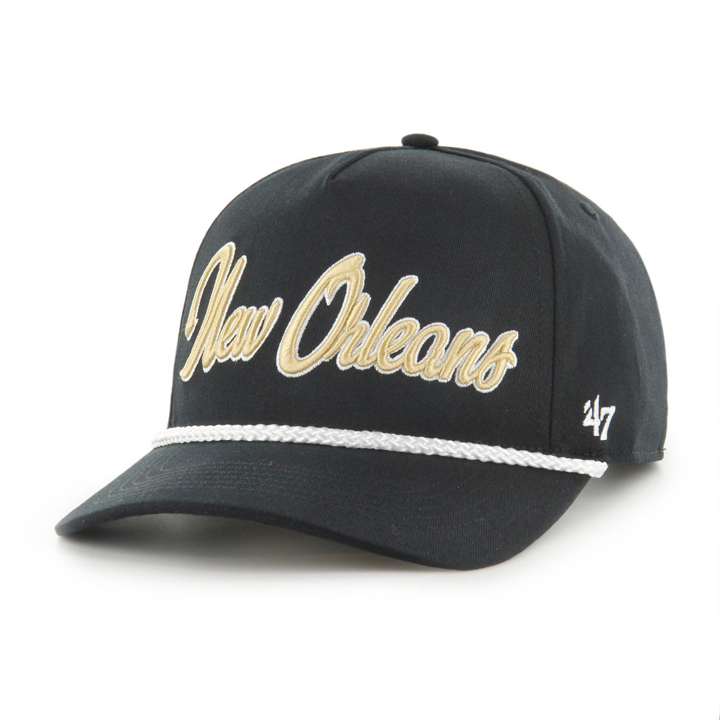 NFL New Orleans Saints '47 Overhand Hitch Snapback Hat - Black