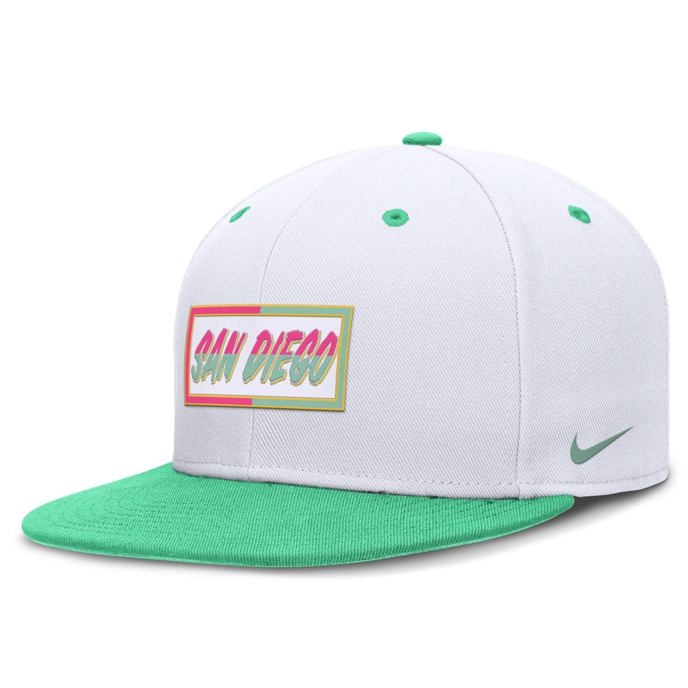 MLB San Diego Padres Nike City Connect True Structured Fitted Hat - White