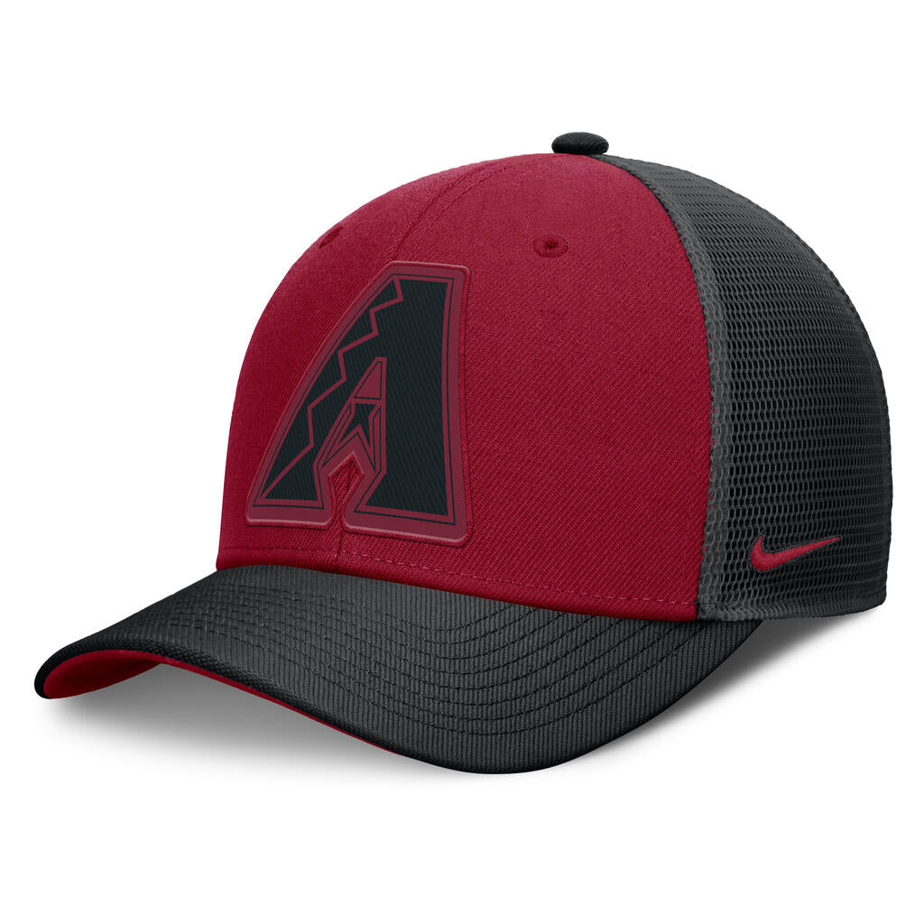 MLB Arizona Diamondbacks Nike Two-Tone Tonal Logo Trucker Snapback Hat - Red