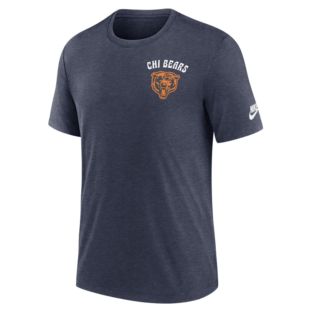 NFL Chicago Bears Nike 2-Hit Tri-Blend T-Shirt - Navy