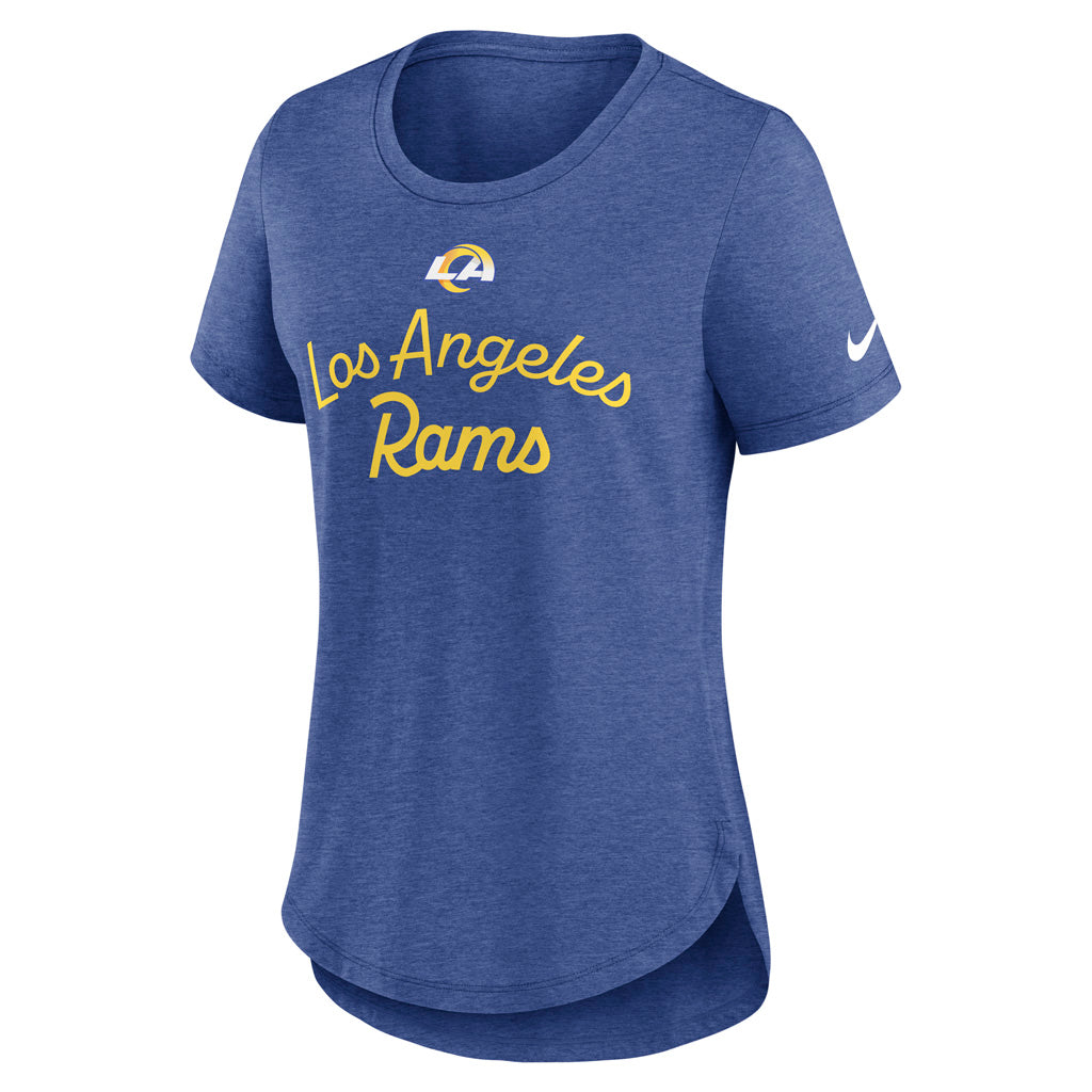NFL Los Angeles Rams Women's Nike Fashion Triblend T-Shirt - Blue