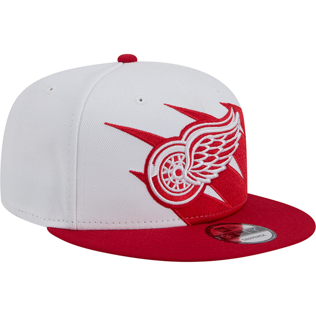 NHL Detroit Red Wings New Era Jagged 9FIFTY Snapback Hat - White