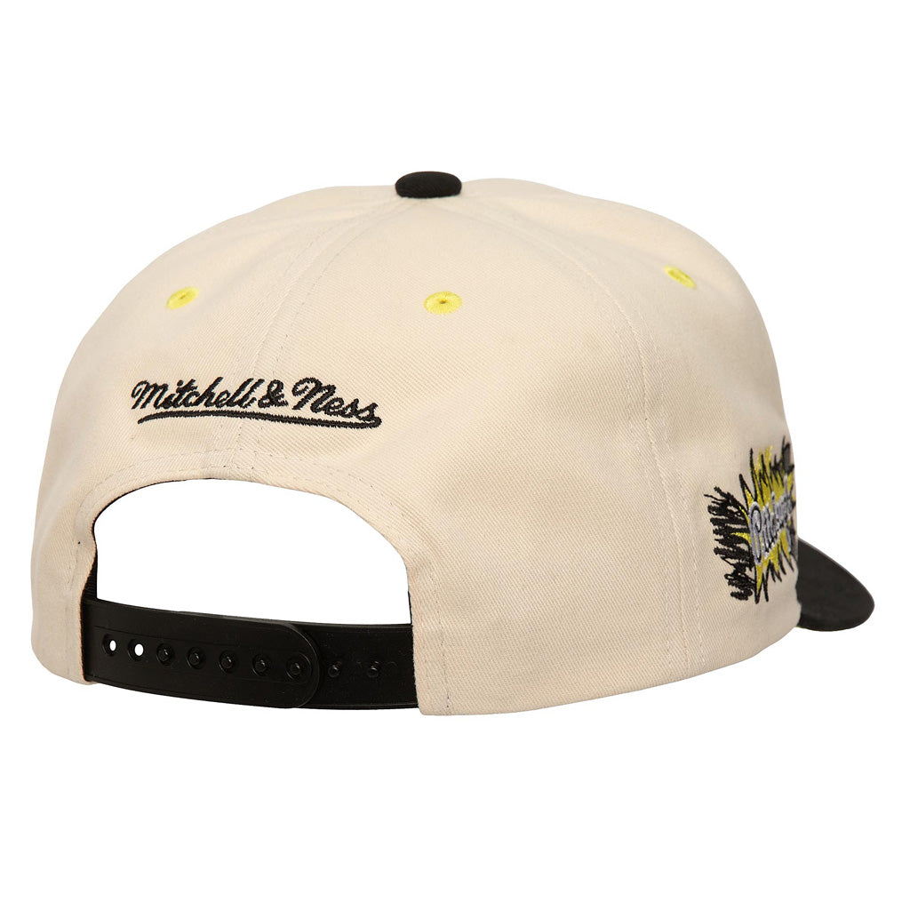 MLB Pittsburgh Pirates Mitchell &amp; Ness Overspray Pro Snapback Hat - Cream