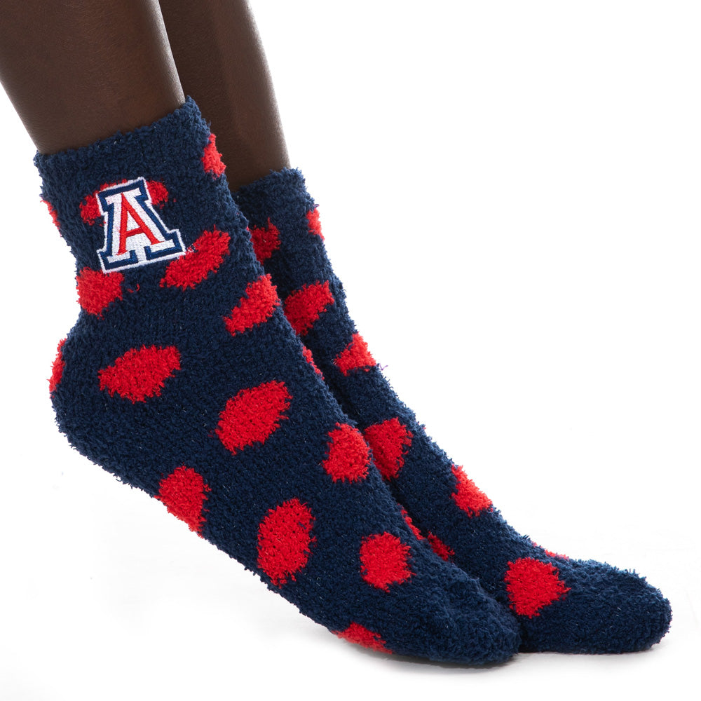NCAA Arizona Wildcats ZooZatz Polka Dot Sock