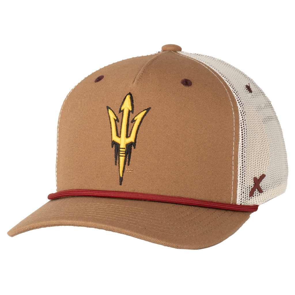 NCAA Arizona State Sun Devils CapX Canvas X8 Snapback Hat - Brown