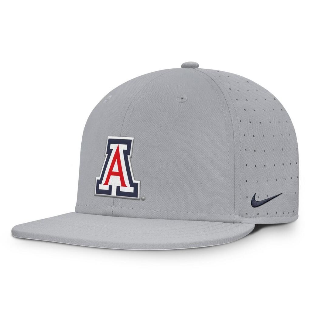 NCAA Arizona Wildcats Nike Primary Logo Aerobill Fitted Hat - Gray