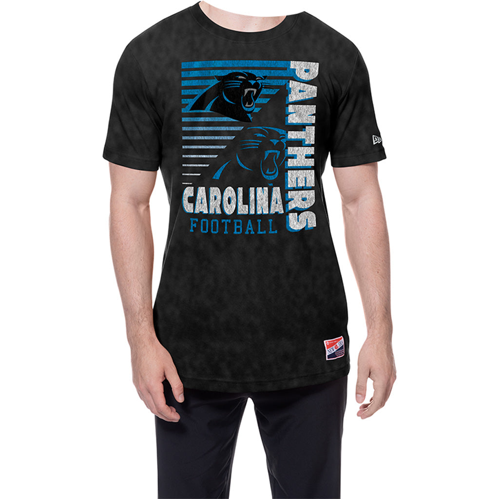NFL Carolina Panthers New Era Throwback Wash T-Shirt - Black