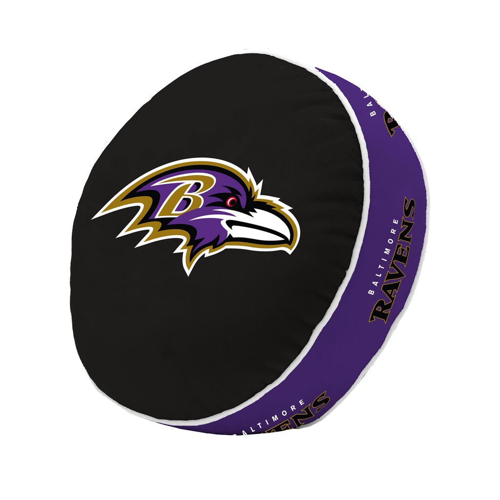 NFL Baltimore Ravens Logo Brands Puff Pillow