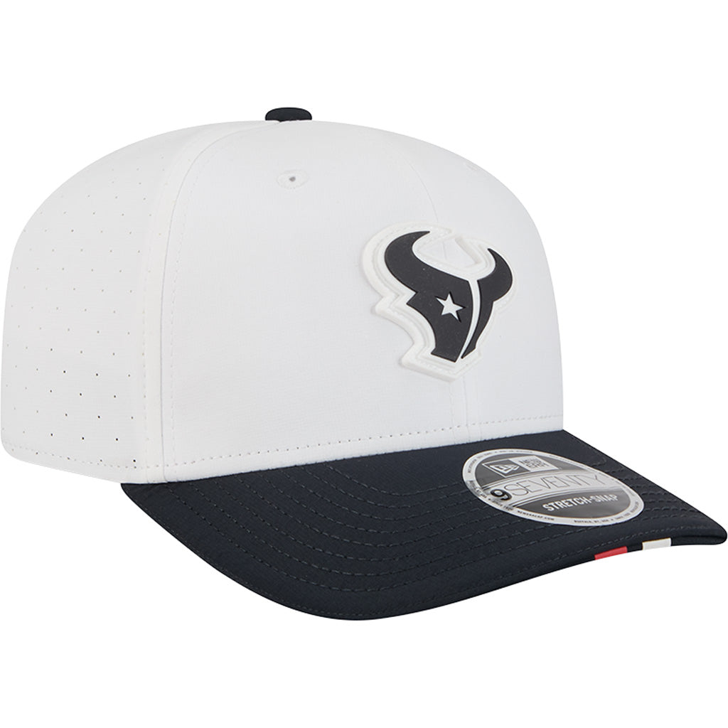 NFL Houston Texans New Era 2025 Training 9SEVENTY Stretch-Snapback Hat - White