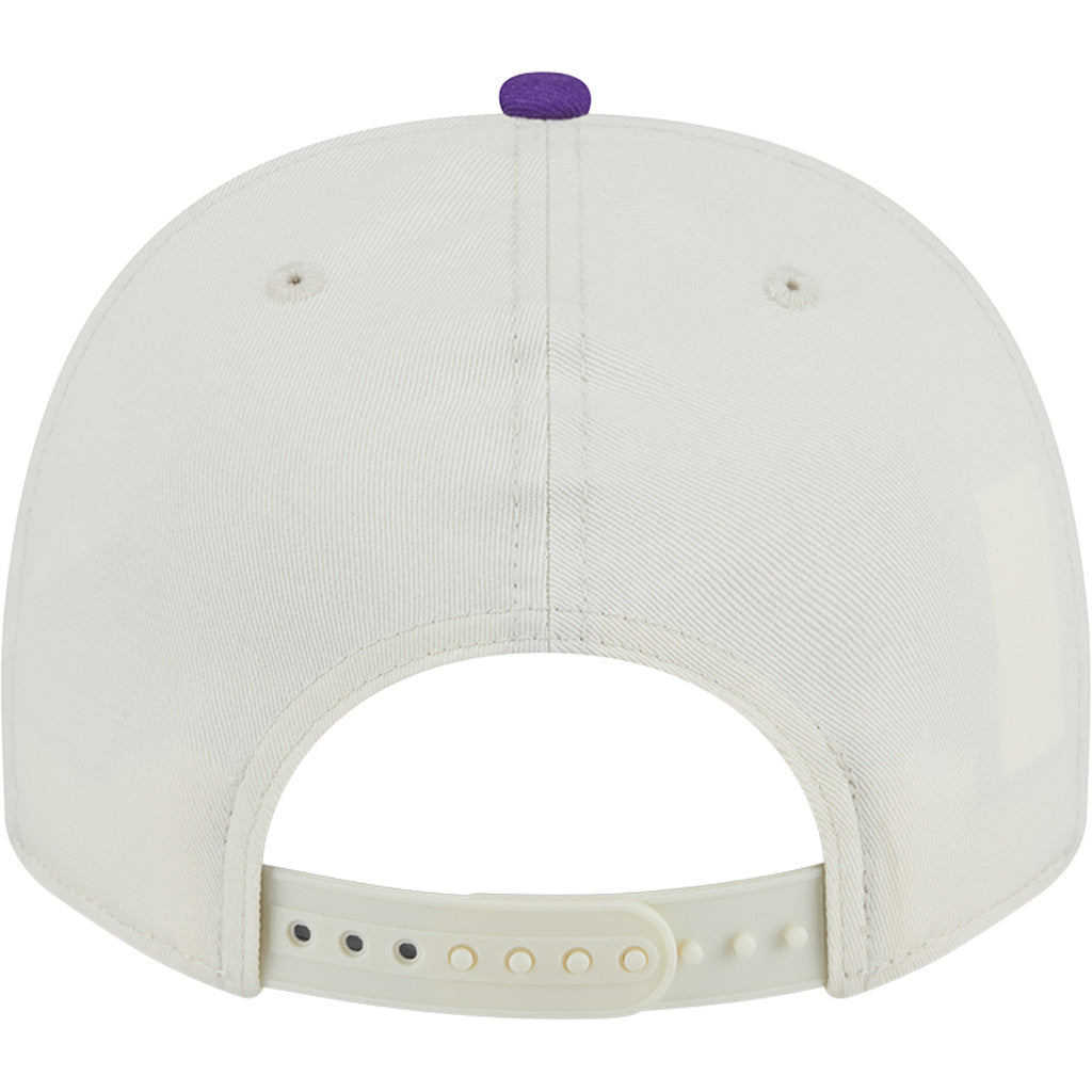 NFL Minnesota Vikings New Era Chainstitch Two-Tone 9FIFTY A-Frame Snapback Hat - Cream