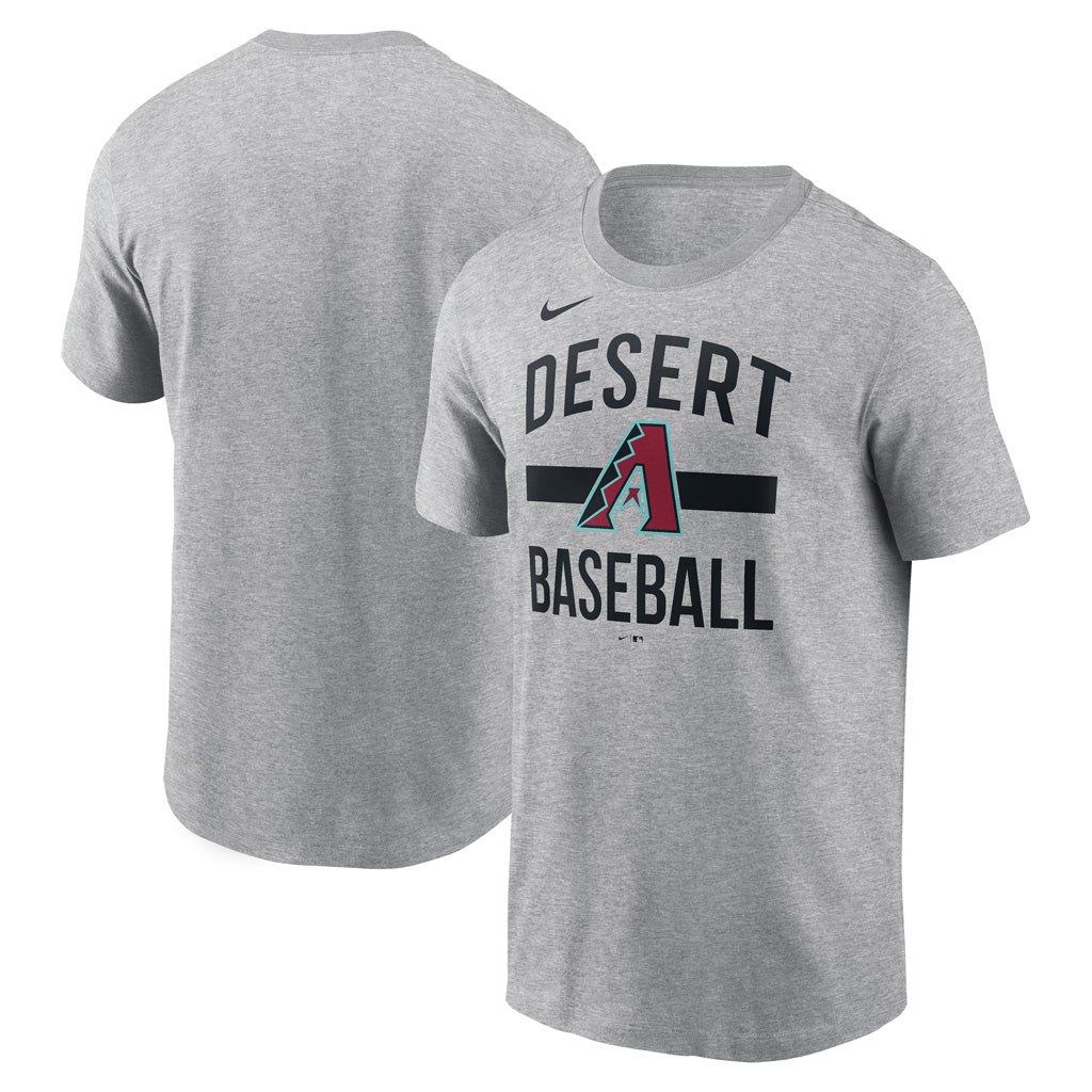 MLB Arizona Diamondbacks Nike Arched Cotton T-Shirt - Heather Gray