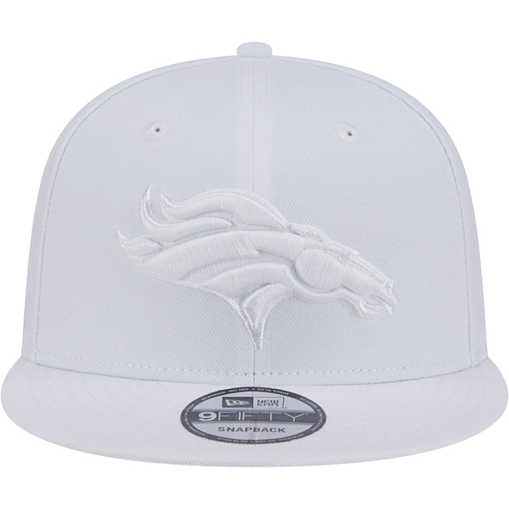 NFL Denver Broncos New Era White on White 9FIFTY Snapback Hat - White