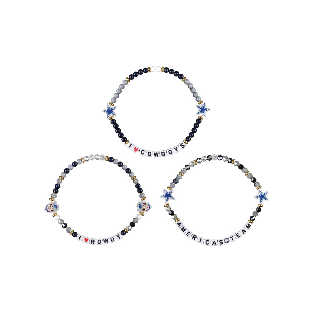 NFL Dallas Cowboys FOCO 3-Pack Friendship Bracelet