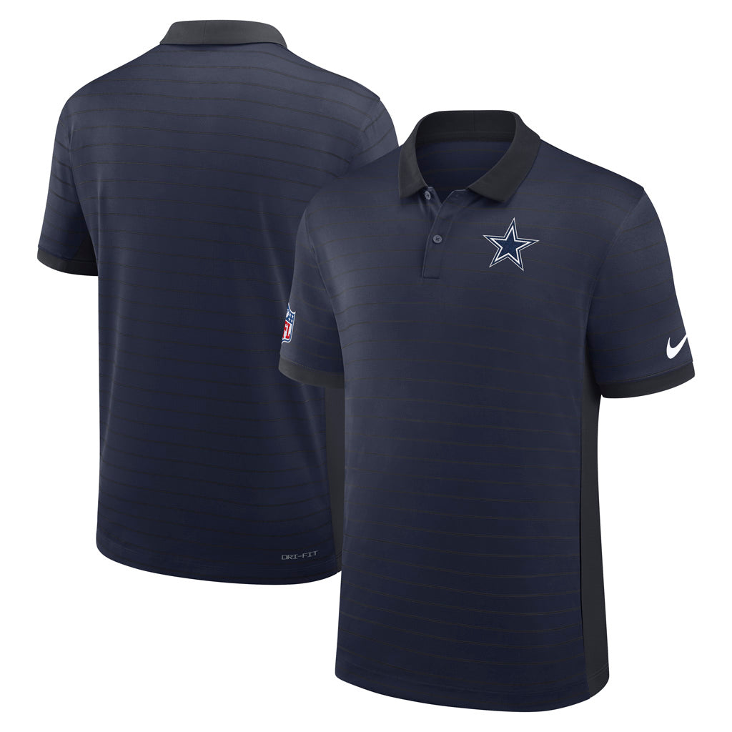 NFL Dallas Cowboys Nike 2025 Dri-Fit Striped Polo - Navy