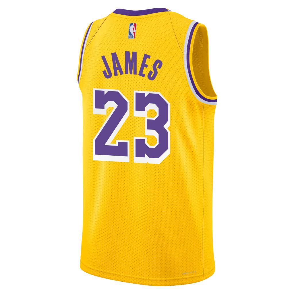 NBA Los Angeles Lakers Lebron James #23 Youth Nike Icon Swingman Jersey - Gold