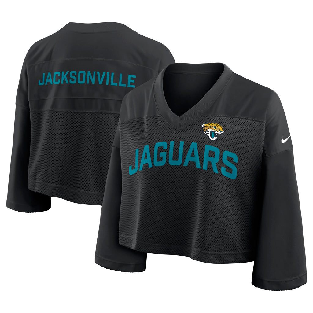 NFL Jacksonville Jaguars Women's Nike Jersey Fashion Crop Top - Black