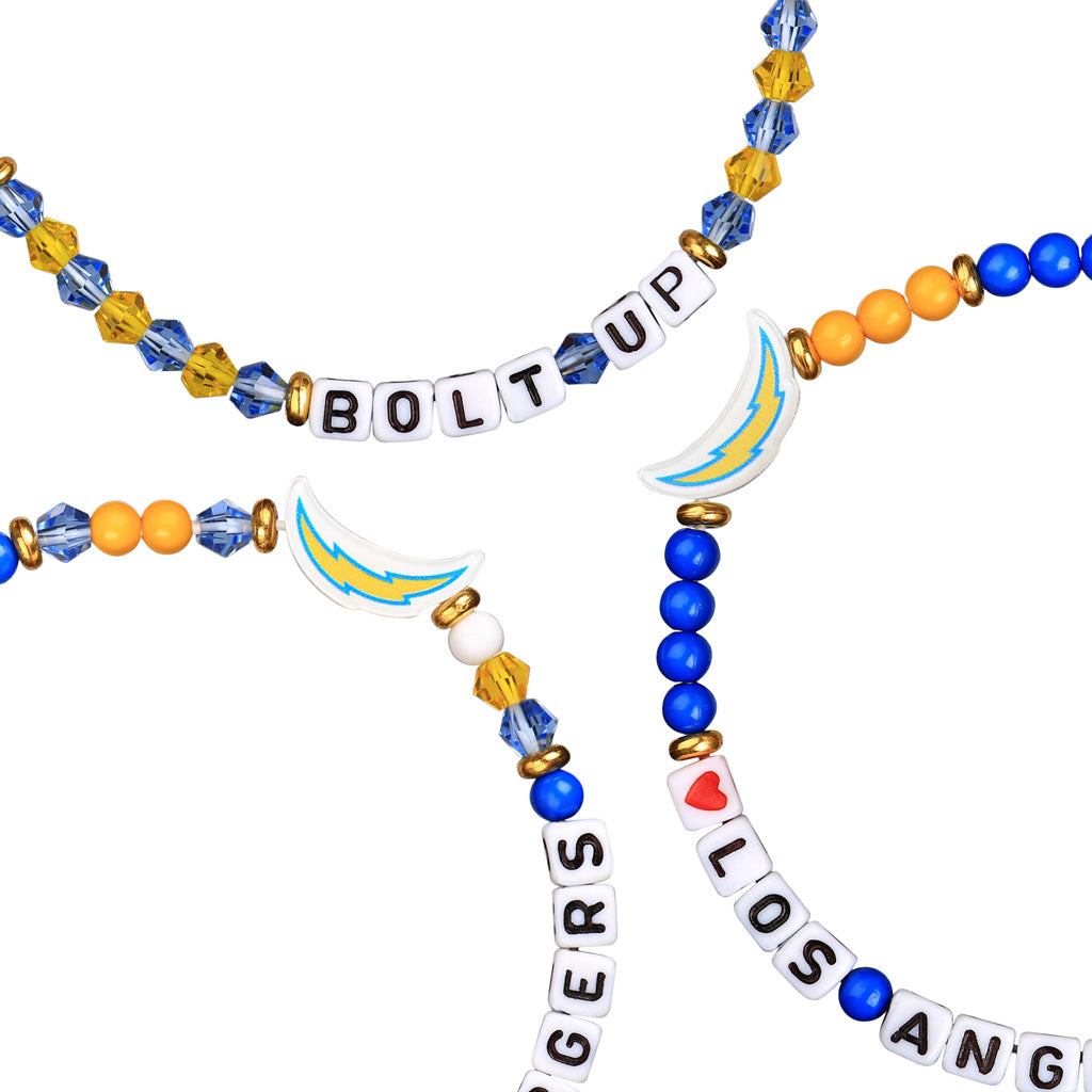NFL Los Angeles Chargers FOCO 3-Pack Friendship Bracelet