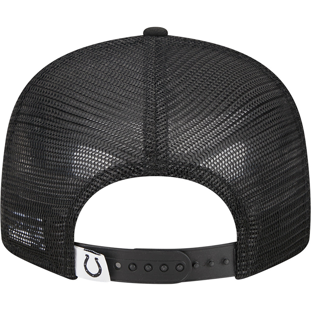 NFL Indianapolis Colts New Era Black & White Trucker 9FIFTY Snapback Hat - Black
