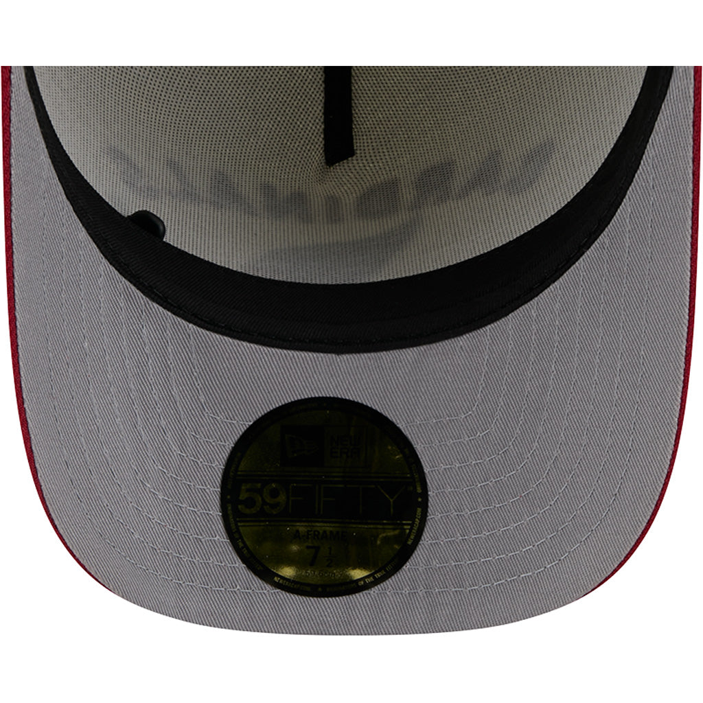 NFL Arizona Cardinals New Era 2025 Draft 59FIFTY A-Frame Fitted Hat - Chrome