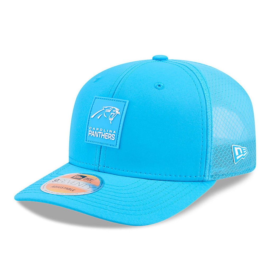 NFL Carolina Panthers New Era 2025 Sideline 9SEVENTY Stretch-Snapback Hat - Blue