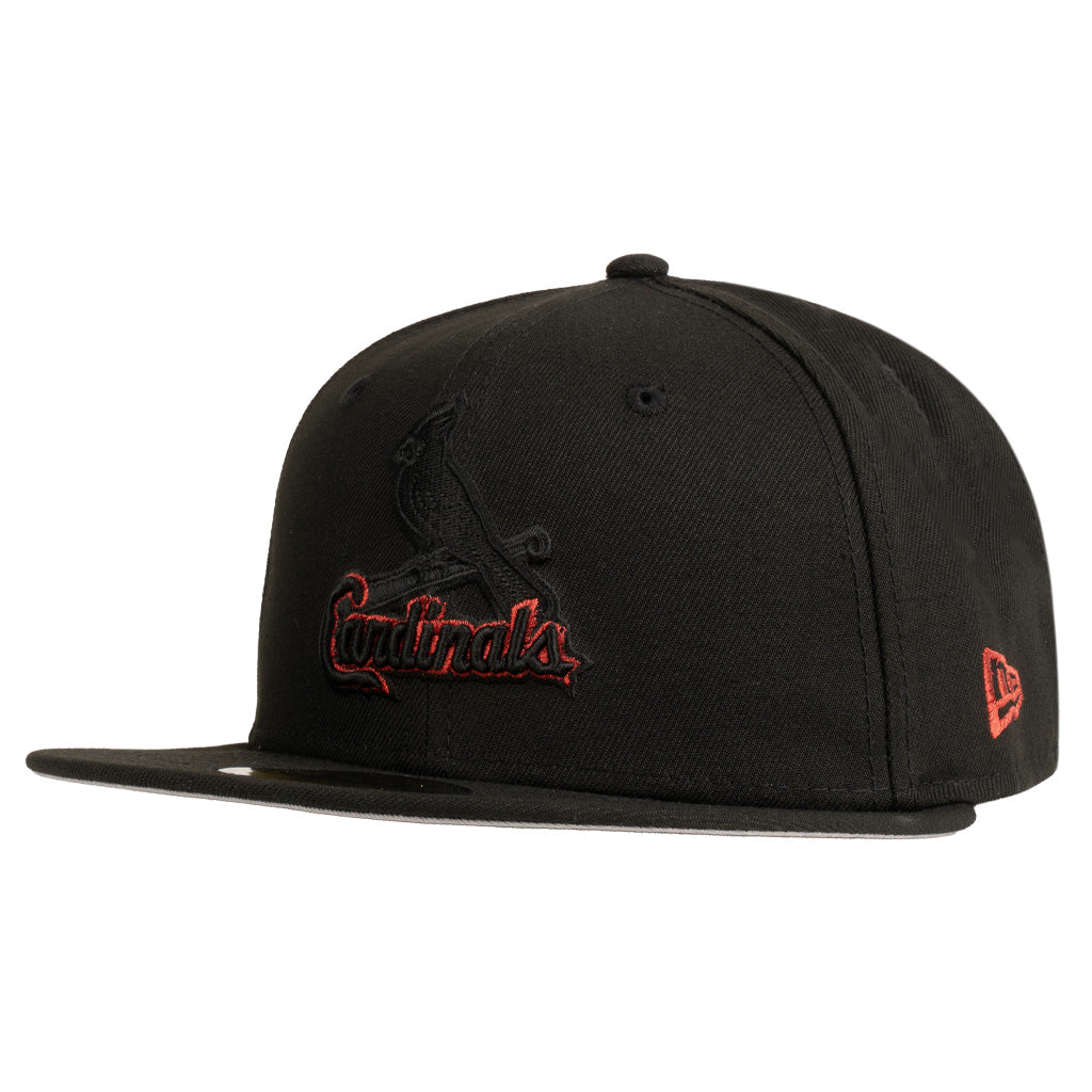 MLB St. Louis Cardinals New Era Blackbird 59FIFTY Fitted Hat - Black