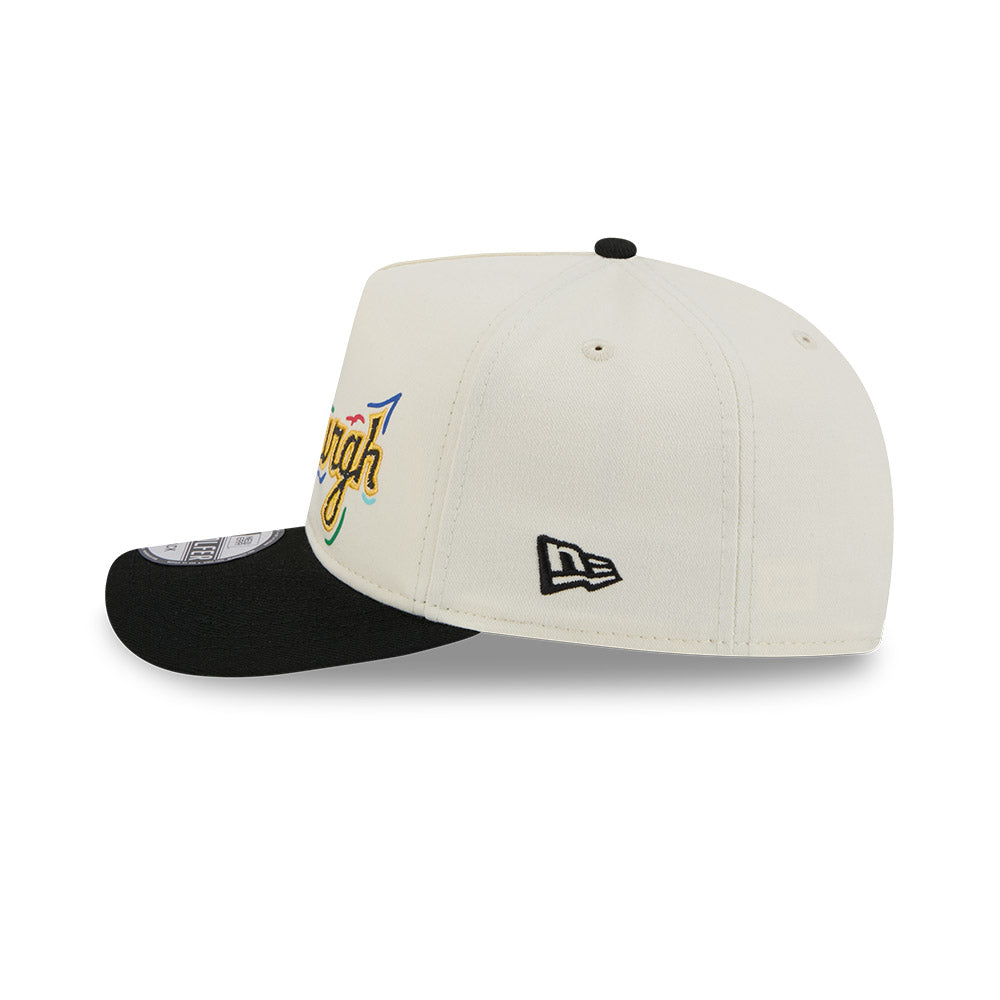MLB Pittsburgh Pirates New Era Scribble 9FIFTY A-Frame Snapback Hat - Cream