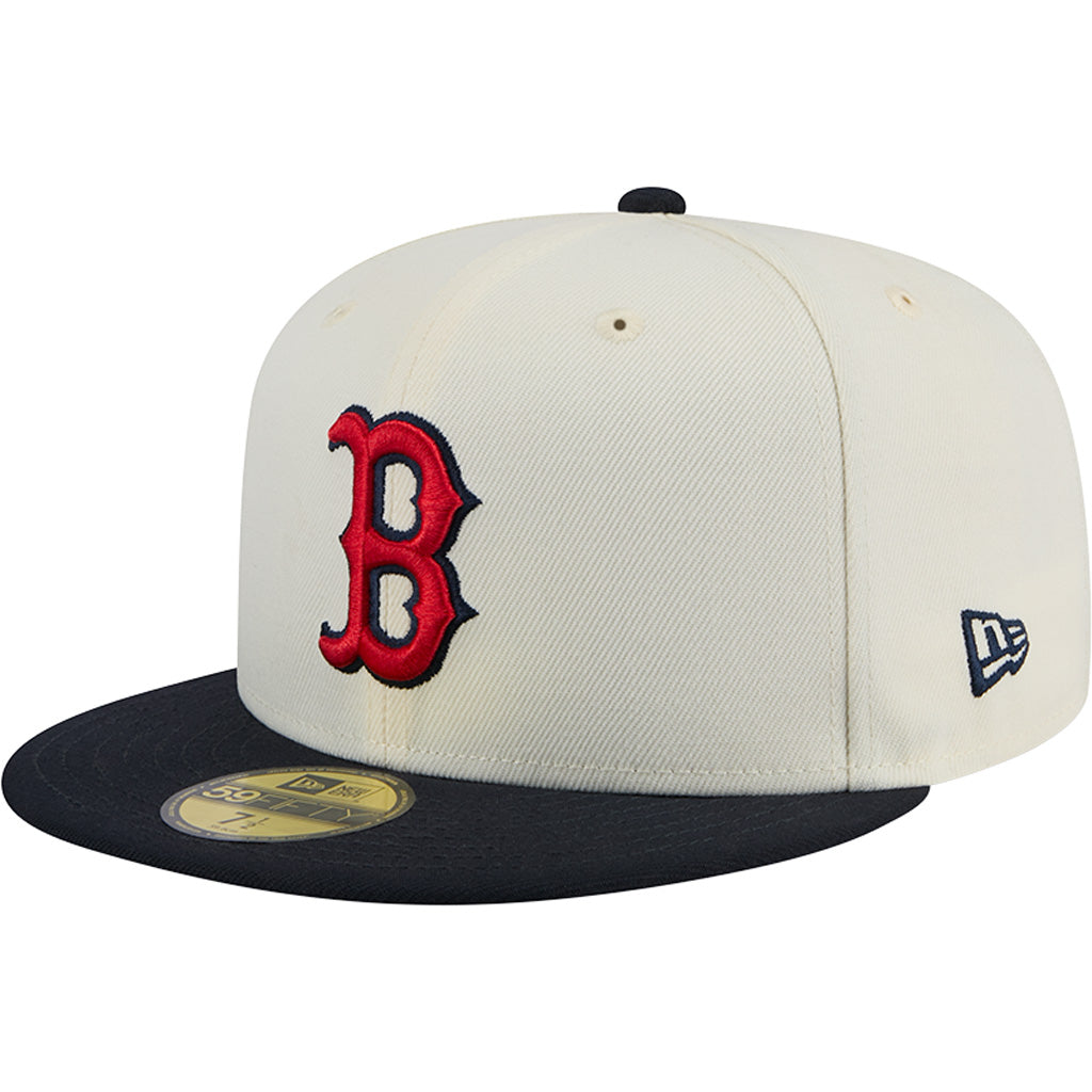 MLB Boston Red Sox New Era Two-Tone Chrome OTC 59FIFTY Fitted Hat - Chrome