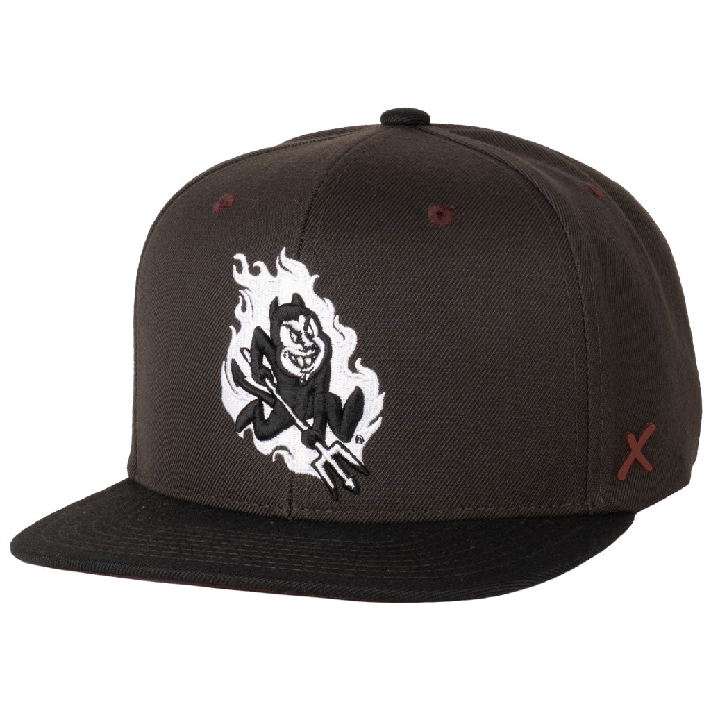 NCAA Arizona State Sun Devils CapX Abyss X12 Snapback Hat - Charcoal