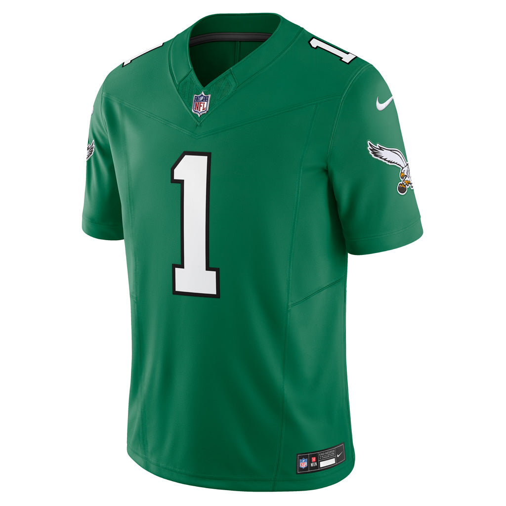 NFL Philadelphia Eagles Jalen Hurts Nike Throwback Vapor F.U.S.E Limited Jersey - Green