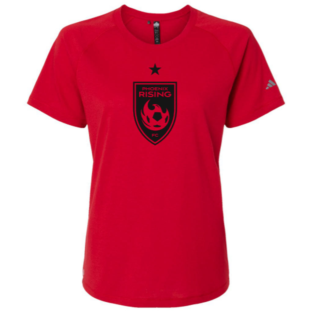 Phoenix Rising Women's adidas Black Shield Black Star Blend T-Shirt - Red