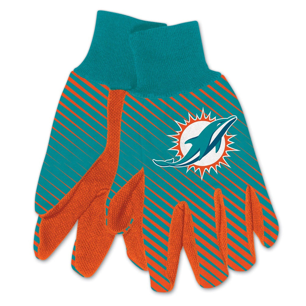 NFL Miami Dolphins WinCraft Team Stripe Utility Gloves