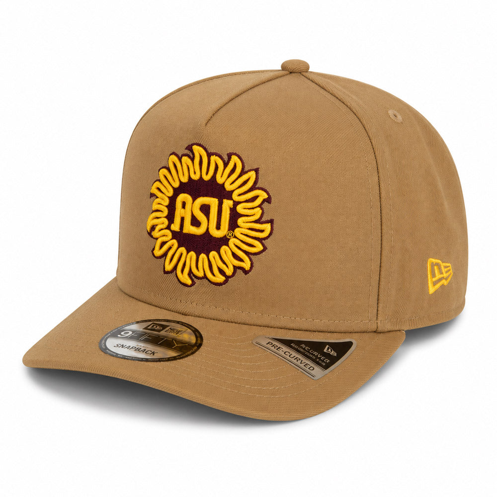 NCAA Arizona State Sun Devils New Era Khaki 9FIFTY A-Frame Snapback Hat - Khaki