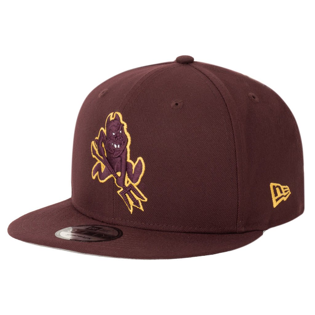 NCAA Arizona State Sun Devils New Era Dark Sparky 9FIFTY Snapback Hat - Maroon