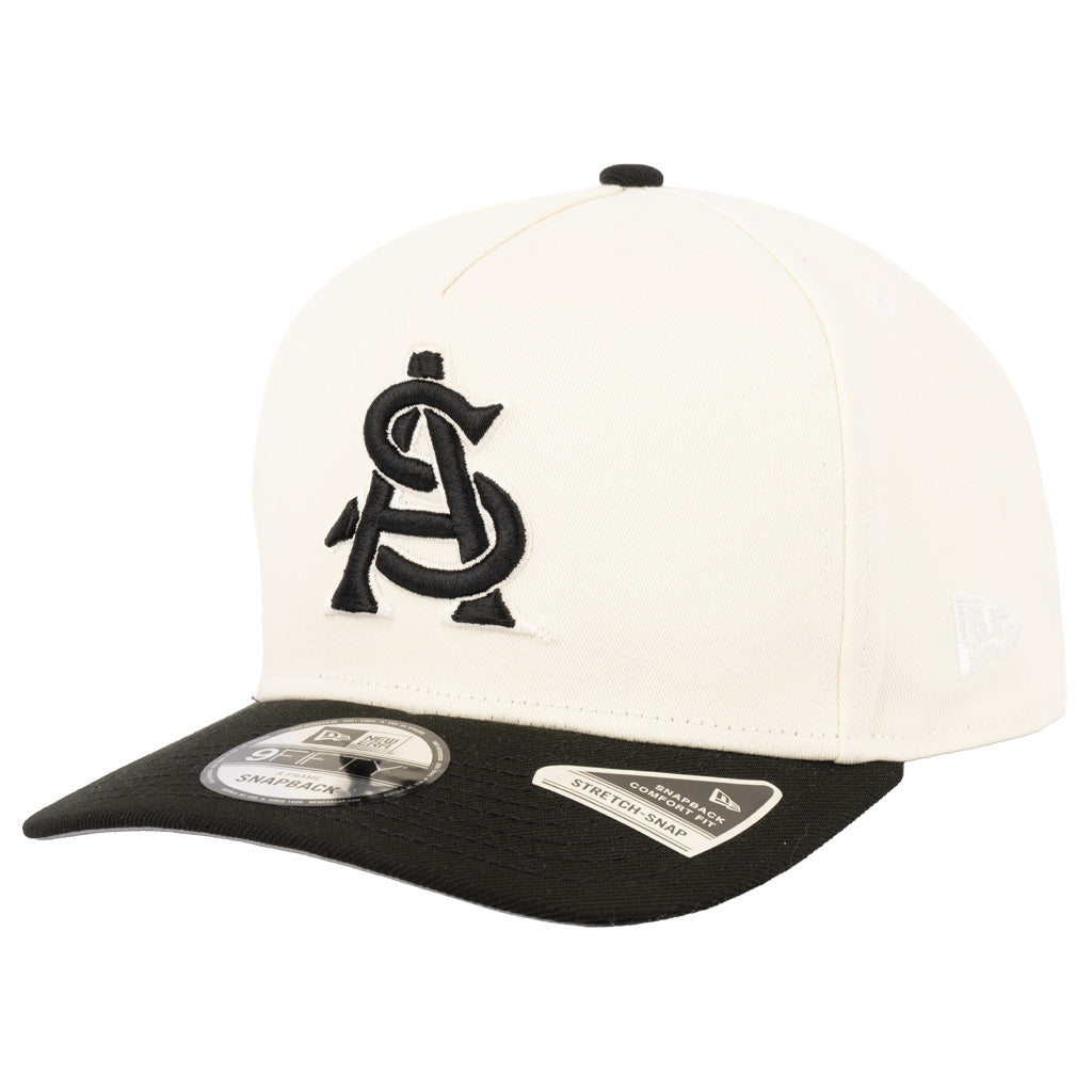 NCAA Arizona State Sun Devils New Era Two-Tone Classified 9FIFTY A-Frame Snapback Hat - Cream