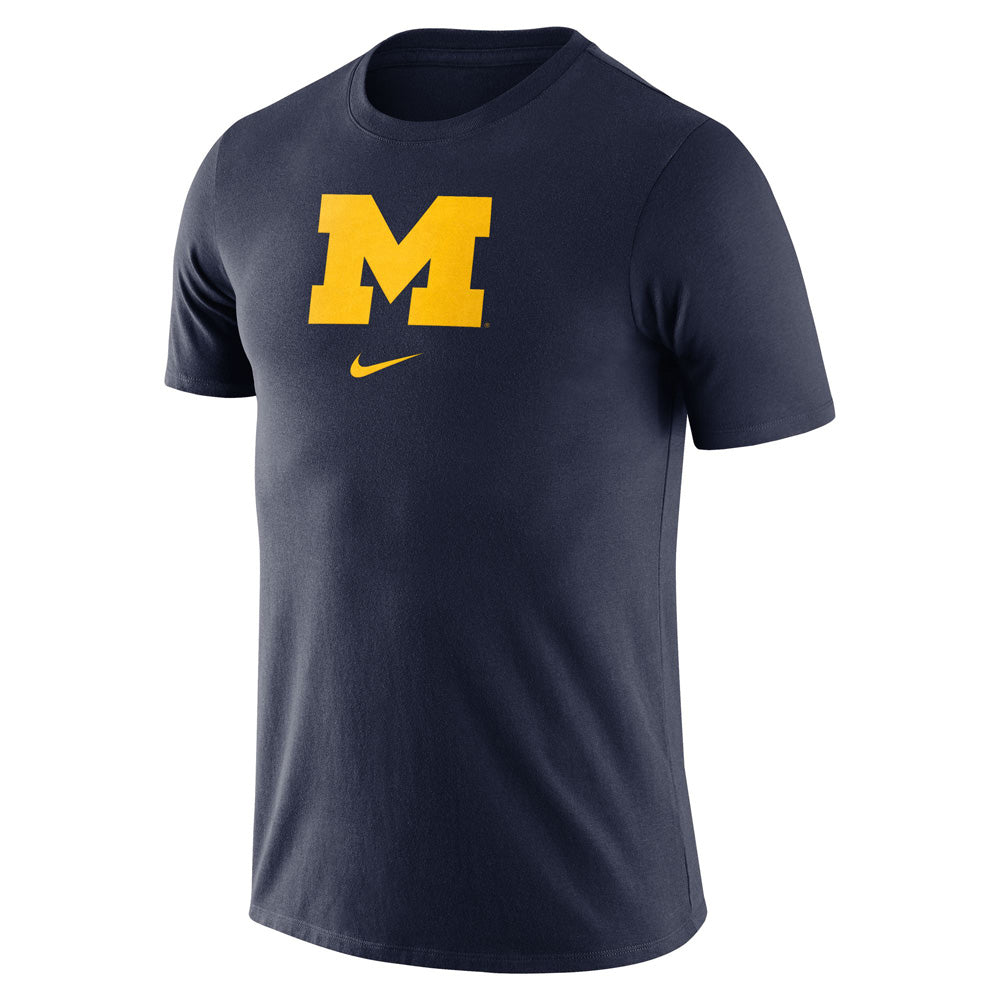 NCAA Michigan Wolverines Nike Logo Essential T-Shirt - Navy