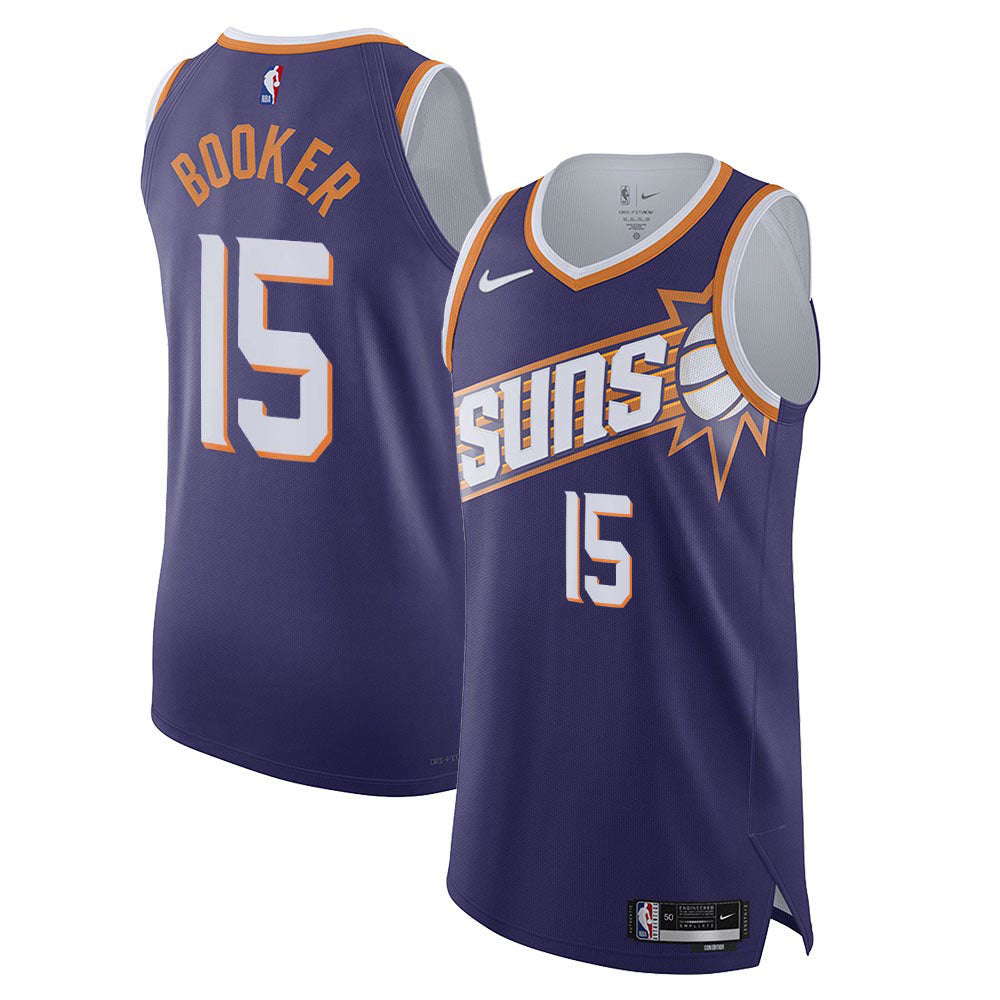 NBA Phoenix Suns Devin Booker Nike #15 Icon Authentic Jersey- Purple