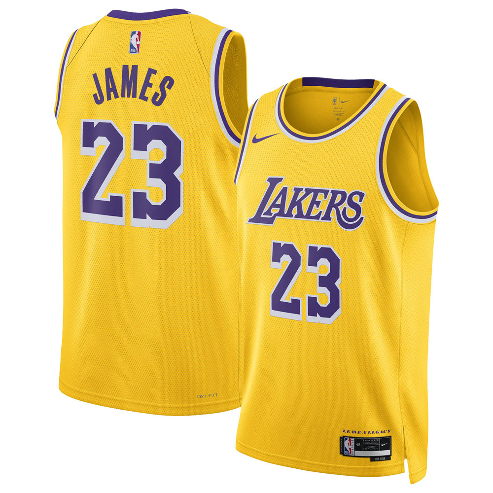NBA Los Angeles Lakers Lebron James Nike Icon Swingman Jersey