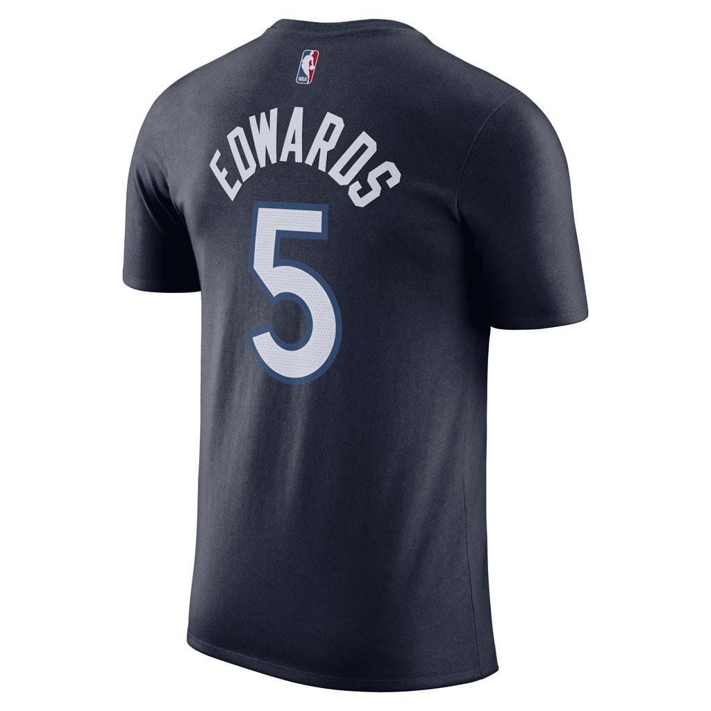 NBA Minnesota Timberwolves Anthony Edwards Nike Icon Name & Number T-Shirt - Navy